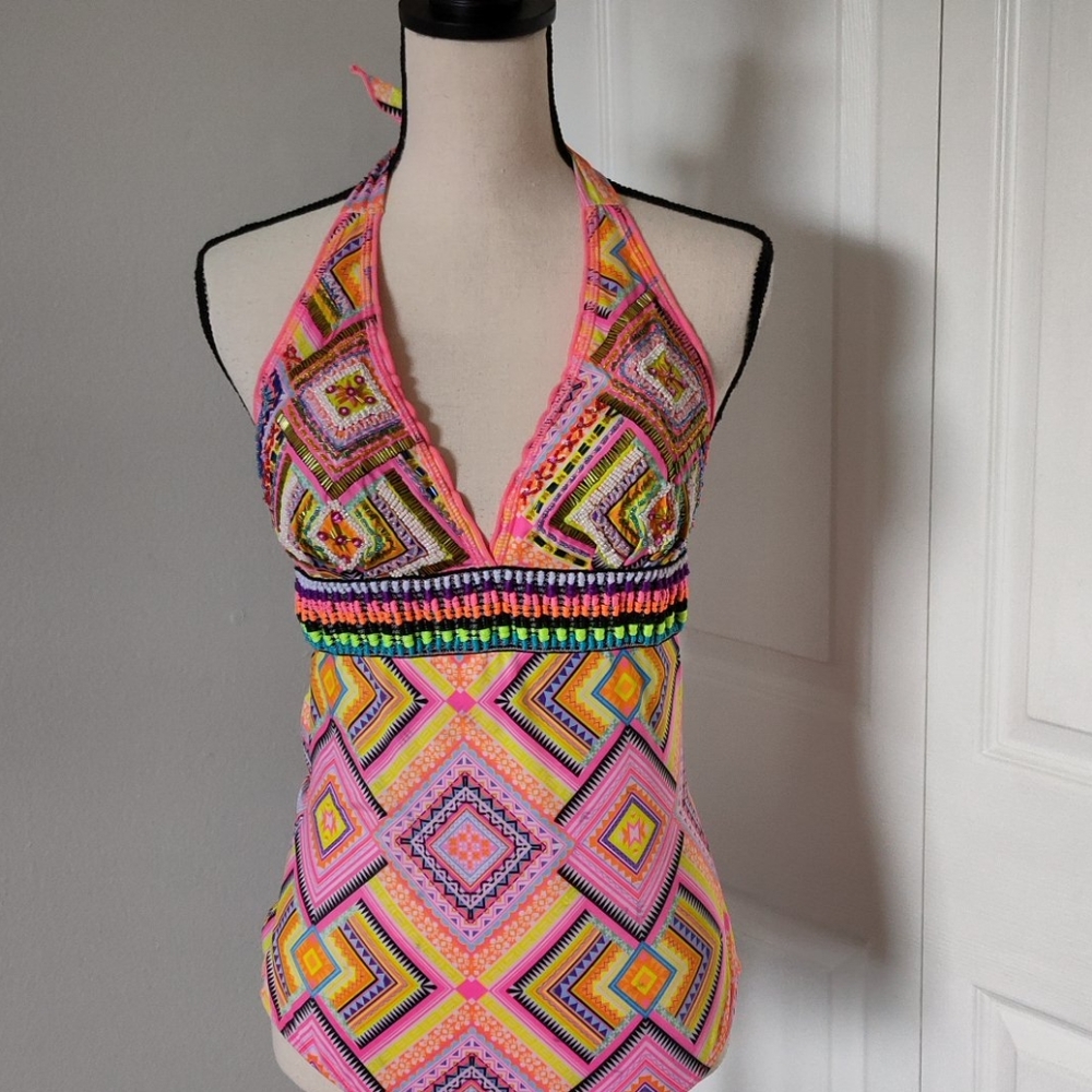 Bead Embroidery one pice  SWIMWEAR